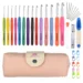 Essential Crochet Hook Set with Stitch Markers for Easy DIY Yarn Projects